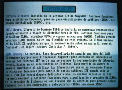 Pantalla explicativa