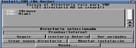YAM: Dentro de diretorio Internet