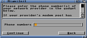 MiamiInit: Numero de telefono de conexi�n
